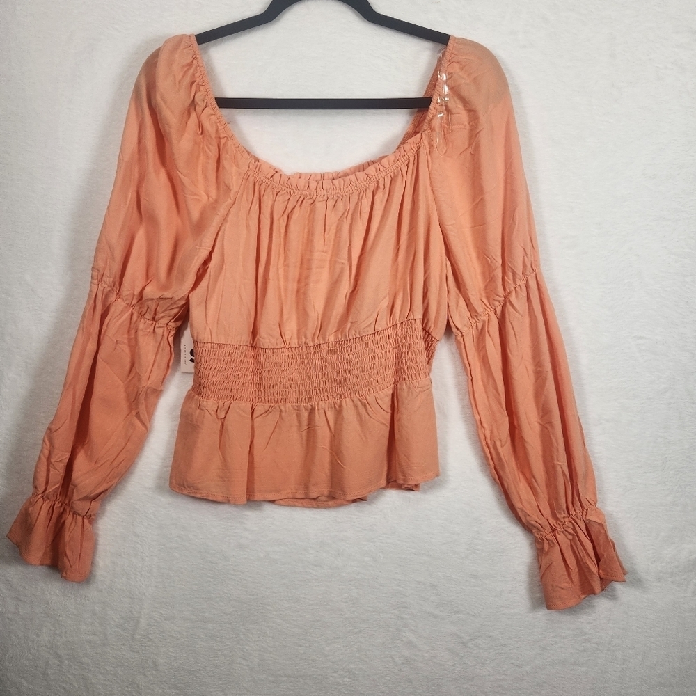 SO juniors' cropped smocked romantic top - JUNIORS XL - Picture 9 of 9